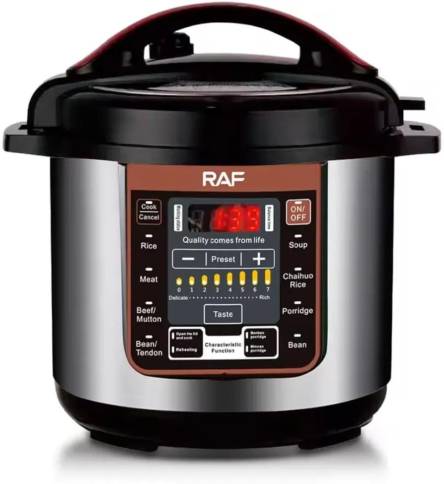 RAF Silver Black Stainless steel Electric Pressure Cooker Shop Today