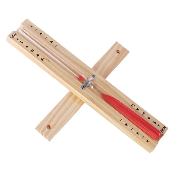 Decor Wooden Rotating Wall Mounted 0-15Min Sauna Sand Timer (29CM)