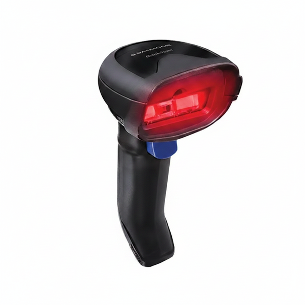 Datalogic Handheld Laser 1D Barcode Scanner with USB Cable and Stand