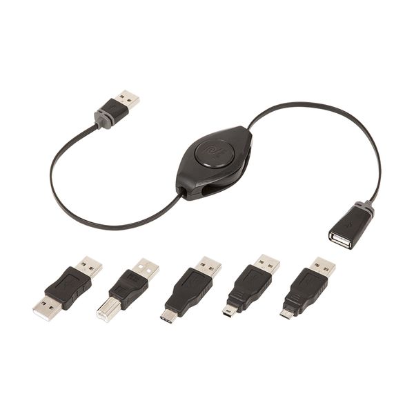 ReTrak 1.8m USB Retractable Extention - USB, USB Micro, Mini and Type-C