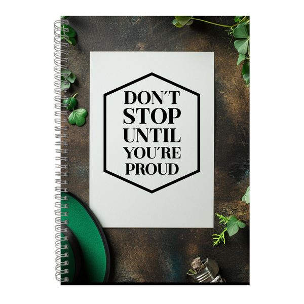 Proud A4 Notebook Spiral Lined Motivational Sayings Graphic Notepad Gift135