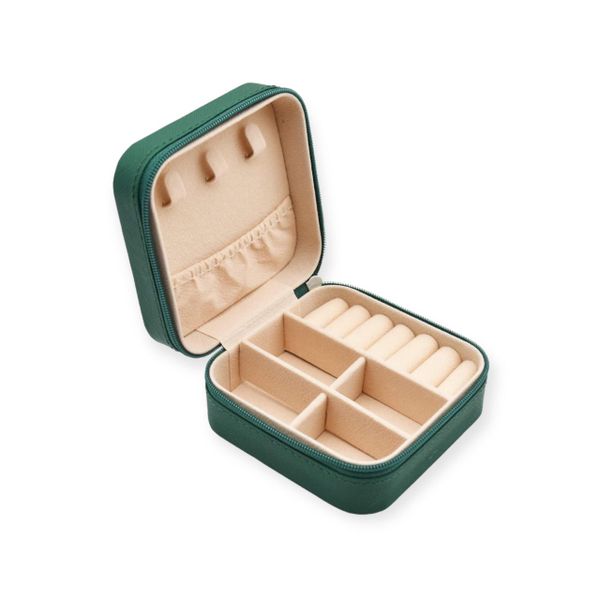 Mini Jewelry Travel Case Pu Leather Travel Jewelry Organizer Box - 10CM