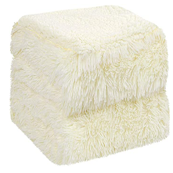 Soft Warm Couch and Bed Fluffy Throws - Cream