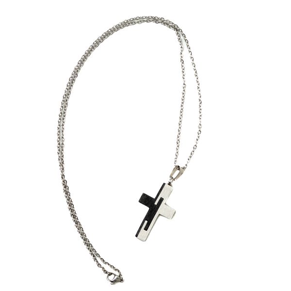 Cross Necklace with Black Tinge
