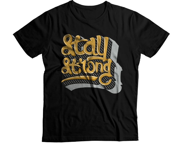 Stay Strong Short Sleeve Crew Neck T-Shirt - Regular Fit