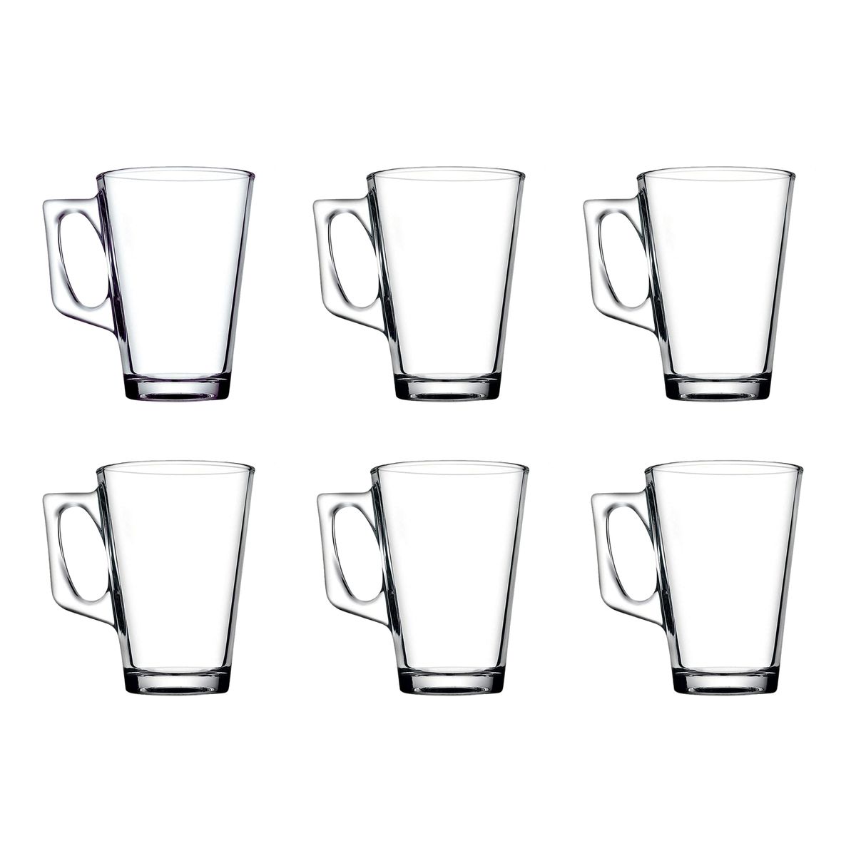 Hot and Cold Beverage 225ml Glass Mugs
