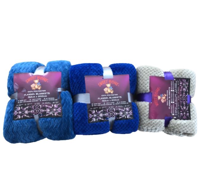 ZipZap Flannel Blanket - 3 Pieces Value Pack