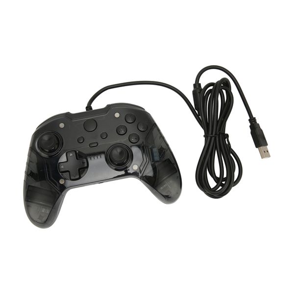 Transparent RGB Wired Controller Compatible with Xbox/PC (Black)