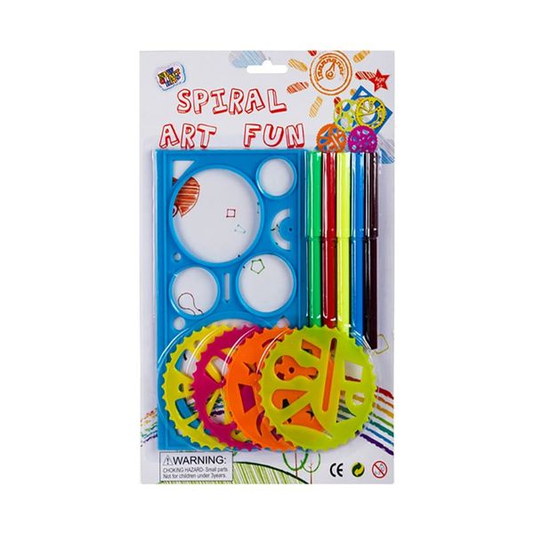 Bulk Pack x 3 Spiral Art Stencil Set