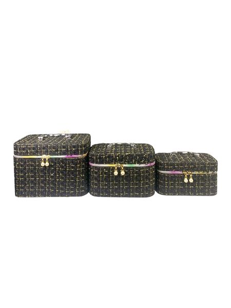 3-in-1 Makeup Bag Set - Travel Cosmetic Organizer