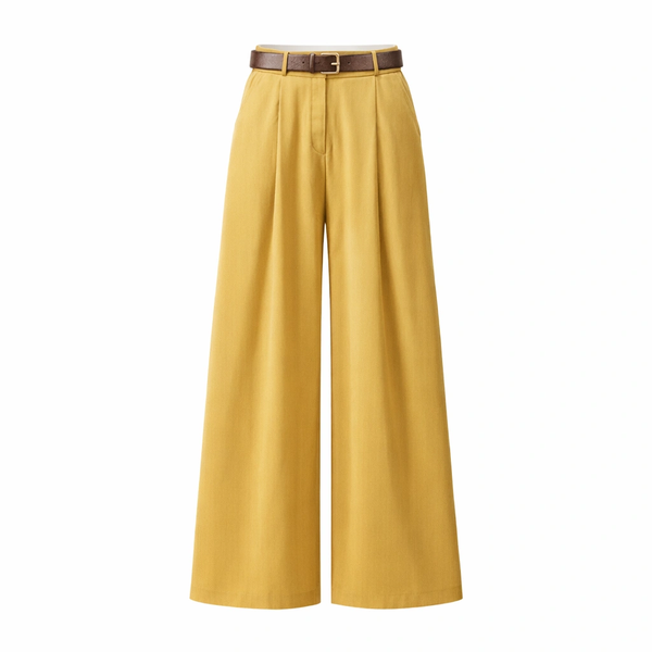 Wide-Leg Trouser - Yellow