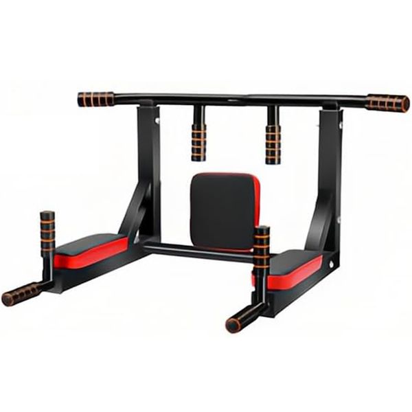 Wall Mounted Pull Up Bar Chin Up bar Dip Station Body Strength Training