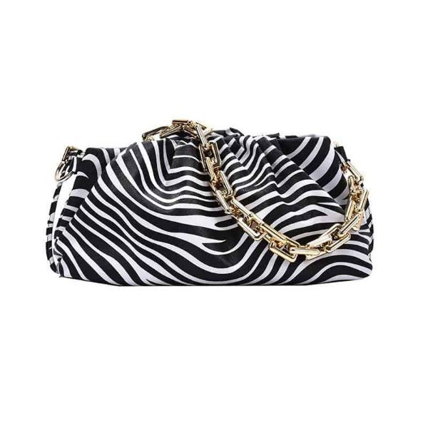 Zebra Shoulder crossbody dumpling Handbag