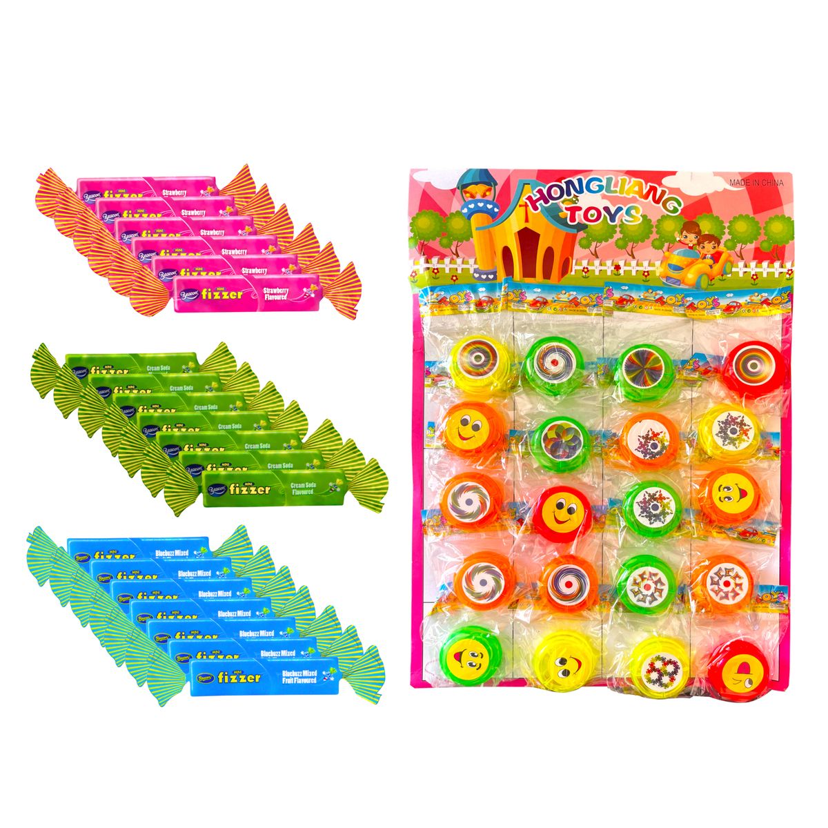 Kids Party Snacks/Prizes 20 Themed Yoyos + 20 Mini Fizzer Sweets 3
