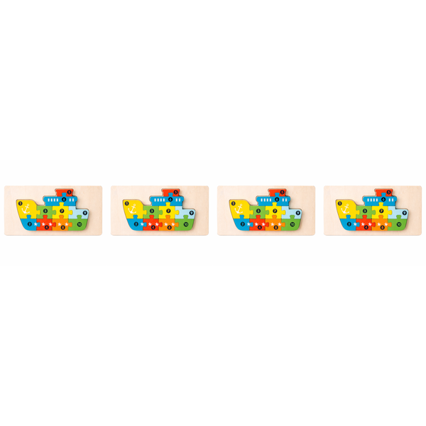 4 Pack - Educational Ship Building Blocks - Multicolour