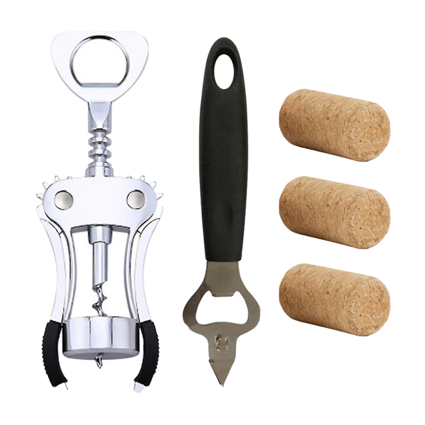 Bottle Opener Wing Corkscrew Wine Bottle Opener Wooden Stopper