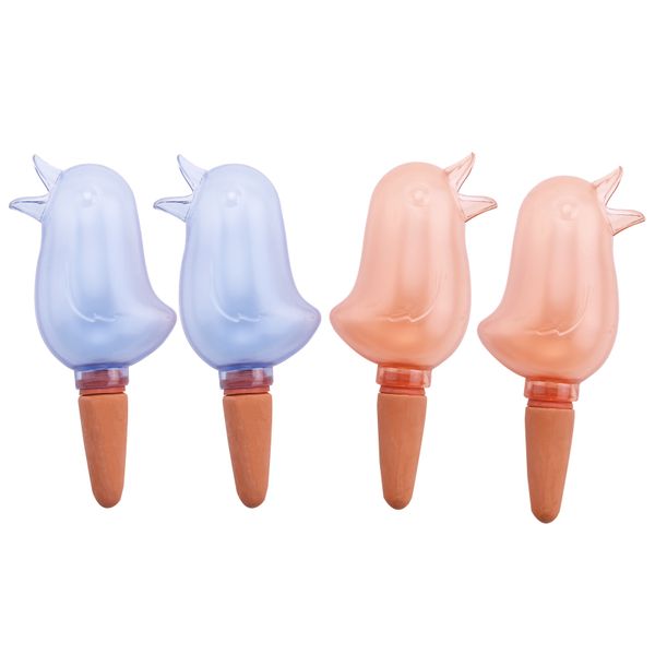 4 Pcs Bird Shape Clear Plant Waterer Clear Self Watering Devices Globes, Ho