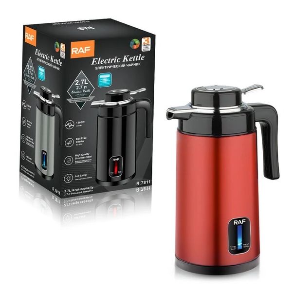 Electric Kettle 2.7L Stainless Steel Double Wall