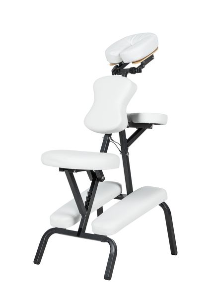 Hazlo Premium Portable Folding Adjustable Body Massage Chair - White