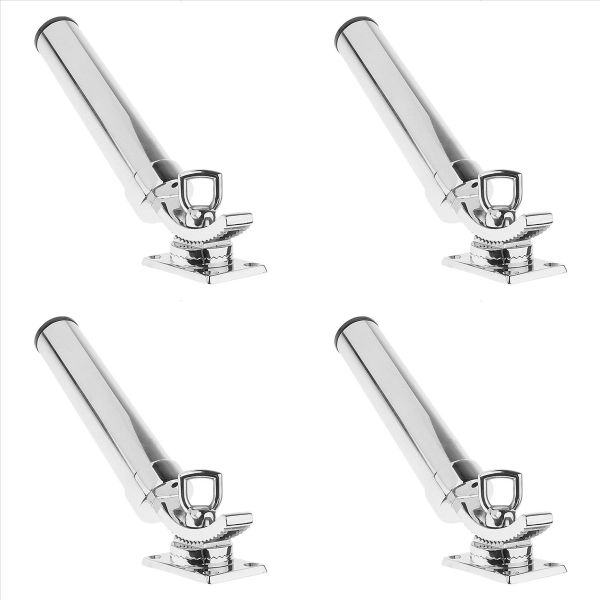 Rutenhalter Einstellbar Angelrutenhalter Bootsrutenhalter Silber