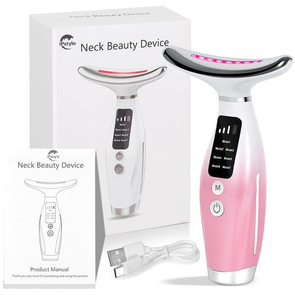IPSTYLE Neck Beauty Device Therapy Microcurrent Anti Wrinkle Face Massager