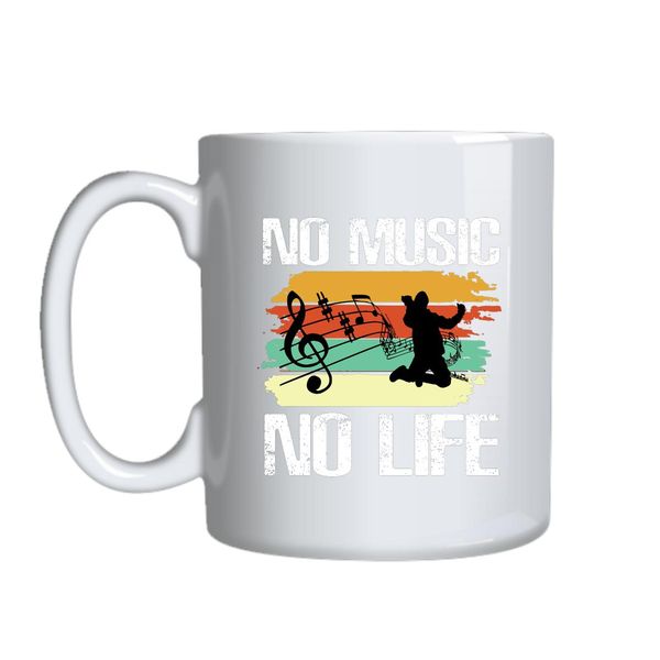No Music No Life In White Mug Gift Idea 146