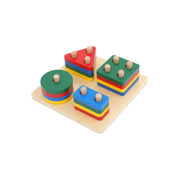 Kids Wooden Geometric Sorting Board Montessori