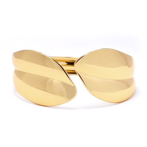 Lily &amp; Rose Waterproof Stainless Steel Leaf Cuff Bangle