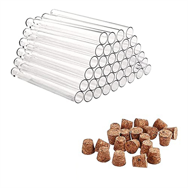 Pack of 40 Plastic Test Tubes with Corks 20Ml Test Tubes for Flowers,for DI