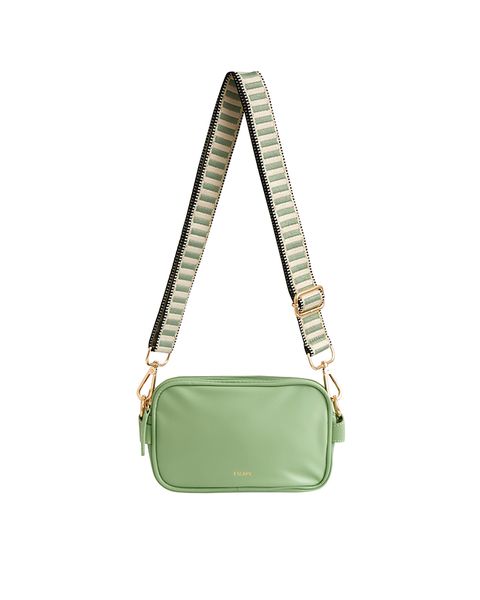 Cross Body Bag - 2 Zip - Sage Green