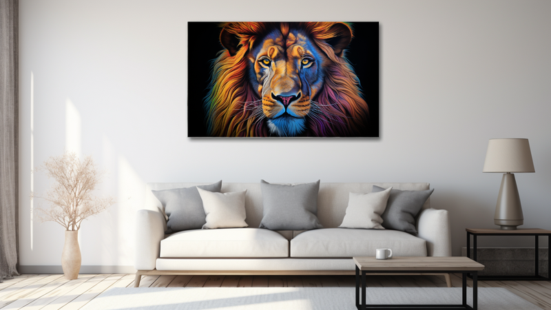 Canvas Wall Art - Lion's Gaze Portrait - MT0555