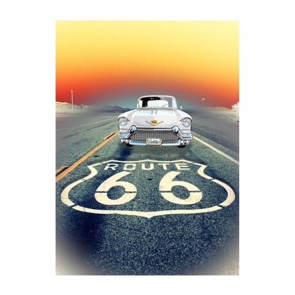 Route 66 Vintage Car Poster - A1