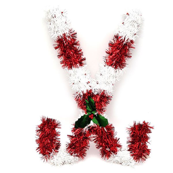 Bufftee Christmas Candi Cane Wreath - Medium - Door Christmas Decoration
