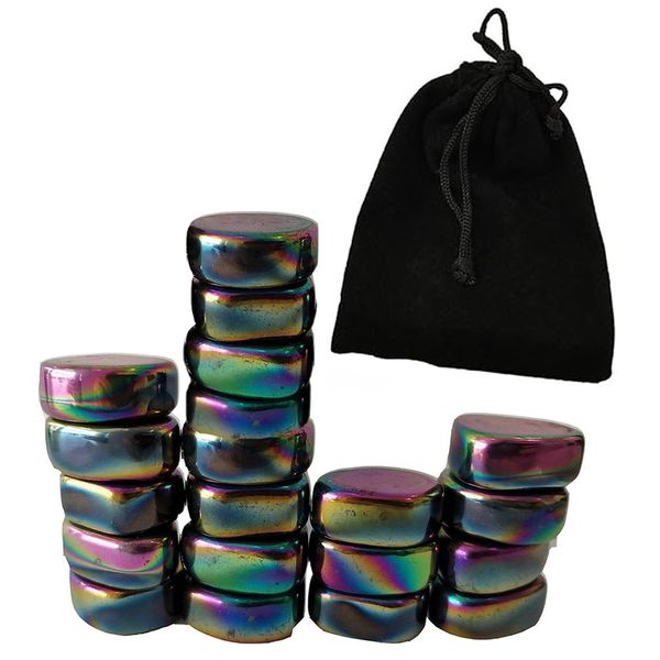 20pc Hematitie Magnets with Vevel Drawstring Bag