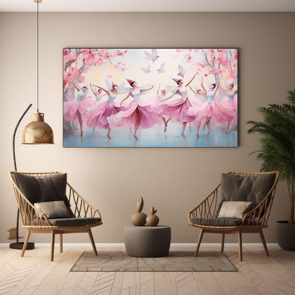 Canvas Wall Art - BirdieColourful Ballet - BK0102