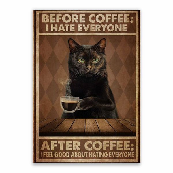 Cat Coffee Poster - A1