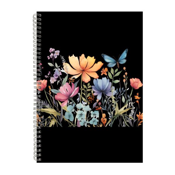 Wild Flowers 13 A4 Notebook Spiral Lined Trendy Notepad Idea 396