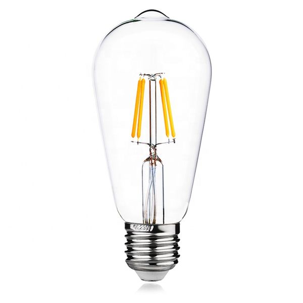 JNC-ST64 4W LED Filament Bulb E27 White x 2 Pieces
