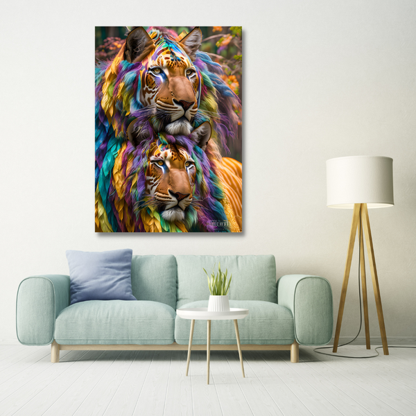Canvas Wall Art - Fantasy Ligers Artwork