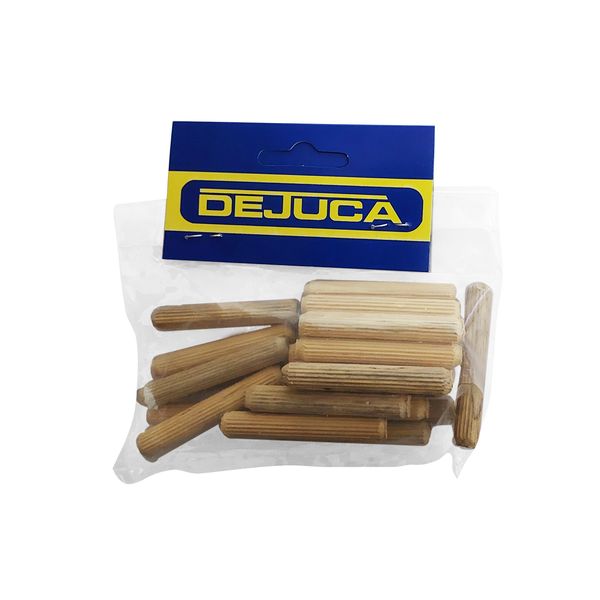 Dejuca - 25 Piece - Fluted Dowel Pins - 8mm x 50mm - 8 Pack