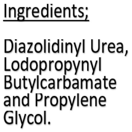 Diazolidinly Urea and Iodopropynyl Butylcarbamate Ipbc and Propylen Glycol  Germall Plus Liquid 165745-27-7