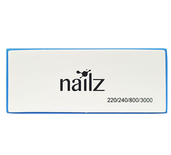 NAILZ - Blue Buffer/Shiner Block 4 way x 3