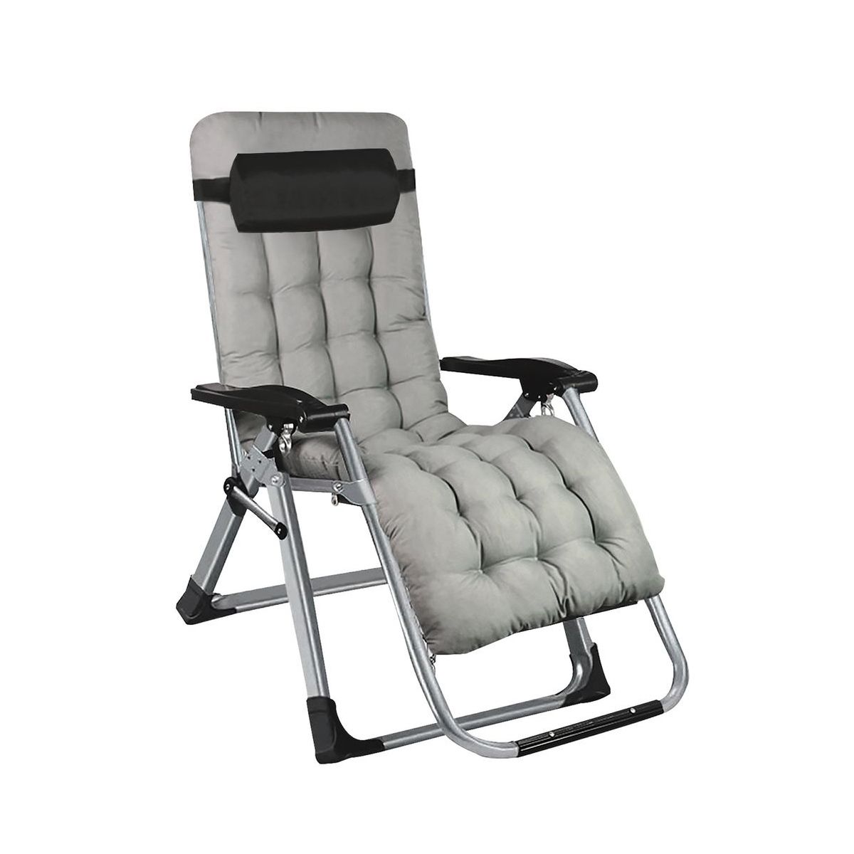 Gravity Sun Lounger Reclining Chair Recliner with Soft Cushion