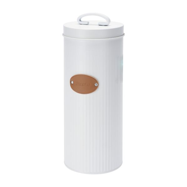 Metal | Kitchen Storage Canister | White - 2.5L