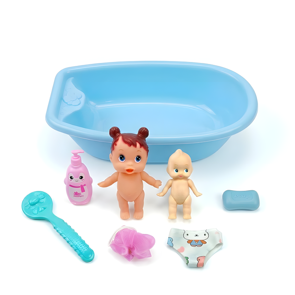 Baby Doll Bathtub Set with Accessories in Mixed Colors