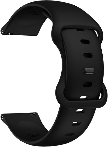 Silicone Strap Compatible with Garmin Vivoactive 5/6 20mm - Black