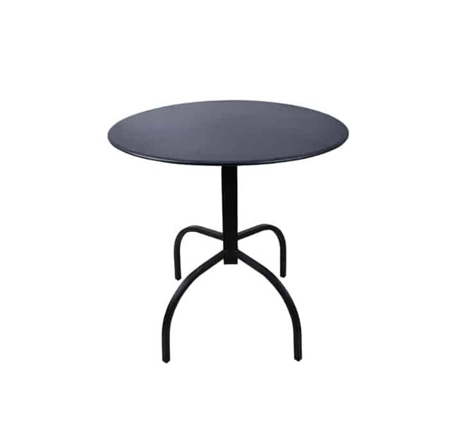 Round Steel Cafe Table Black 70cm