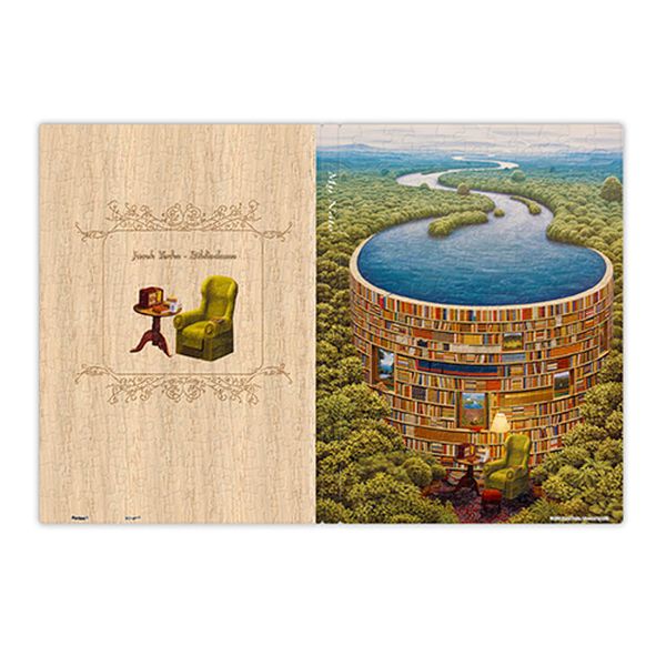 Bibliodame by Jacek Jerka- A5 Notebook Cover Jigsaw Puzzle (329 pieces)