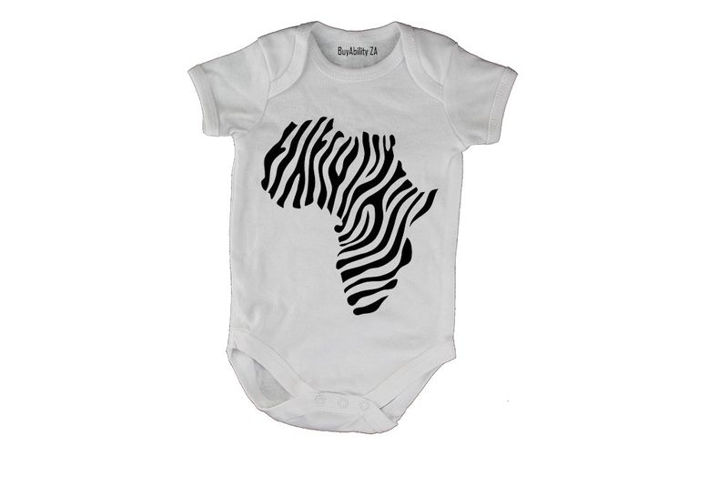 Africa - Zebra Print - Short Sleeve - Baby Grow