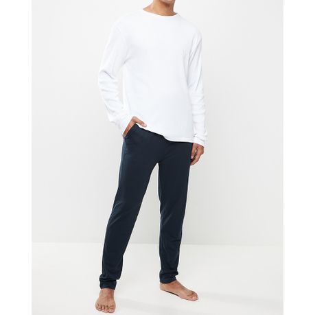 Premium Ribbed Crew Neck Lounge Pants Sleep Set Shop Today